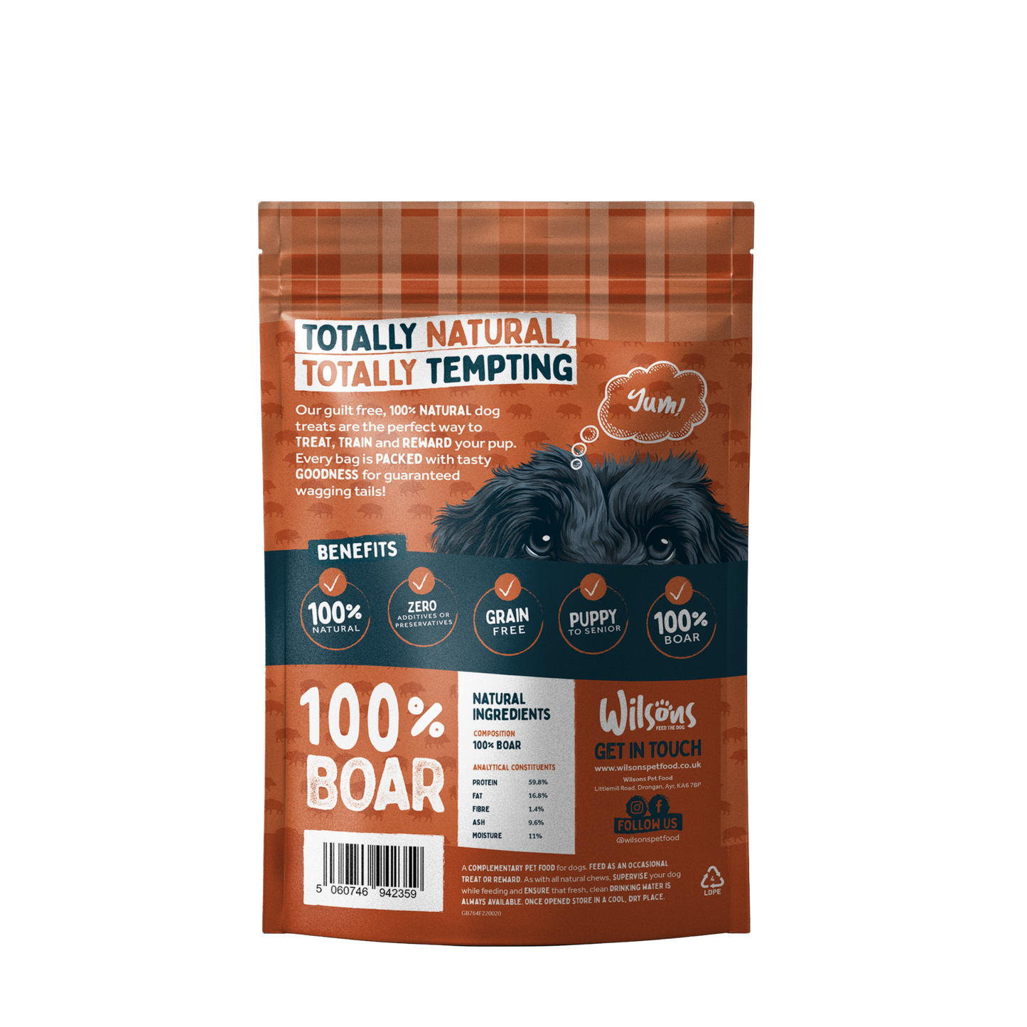 Wild Boar Bites Natural Dog Treats